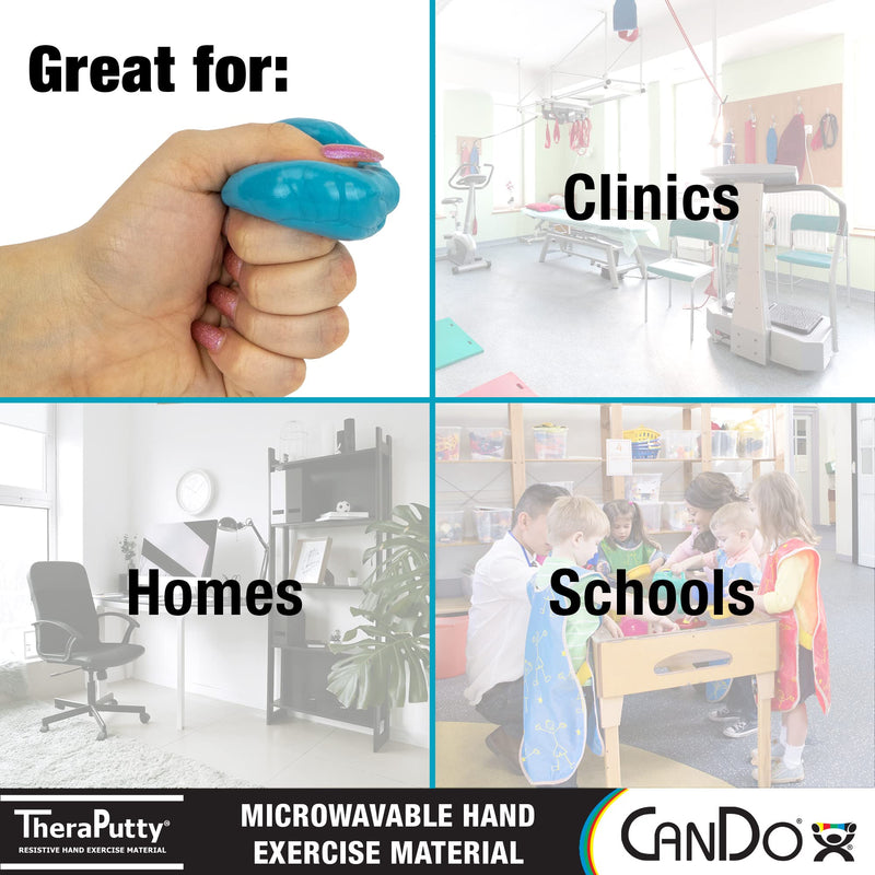 [Australia] - Cando - 301235 CanDo Microwavable TheraPutty Exercise Material, Blue: Firm, 1 lb 