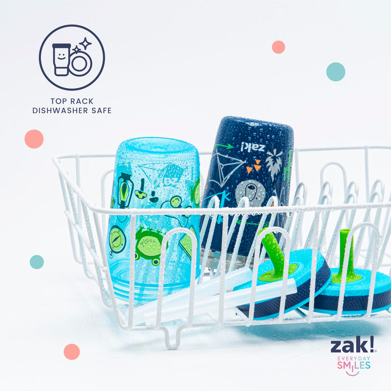 [Australia] - Zak Designs Campout and Camping Kelso Tumbler Set, Leak-Proof Screw-On Lid with Straw, Bundle for Kids Includes Plastic and Stainless Steel Cups with Bonus Sipper, 3pc Set, Non-BPA 3 Piece Set 