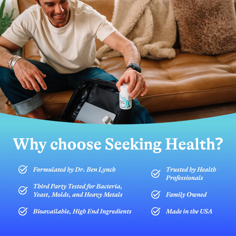 [Australia] - Seeking Health Glutathione Plus Lozenge, 25 mg S-Acetyl-L-Glutathione with Cofactors, Immune and Detoxification Support, Liver Health, Antioxidant and Free Radical Support, Vegetarian (60 lozenges)* 
