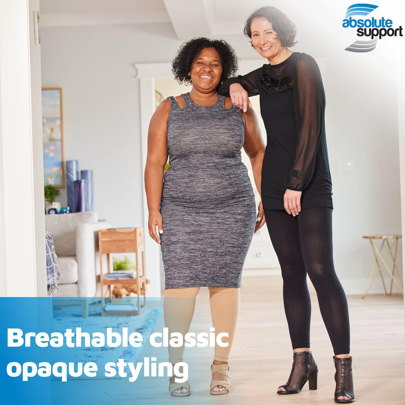 [Australia] - Absolute Support - compression underwear leggings for women up to 7XL 20-30mmHg - A717 Large Beige 
