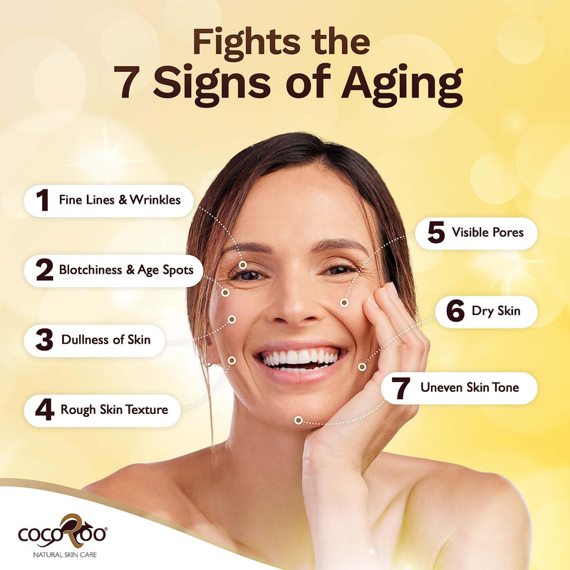 7in1 Anti-Aging Face Serum, Plant-Based with Vitamin C, Ceramide & Jojoba Oil, 100% Pure, Natural & Vegan