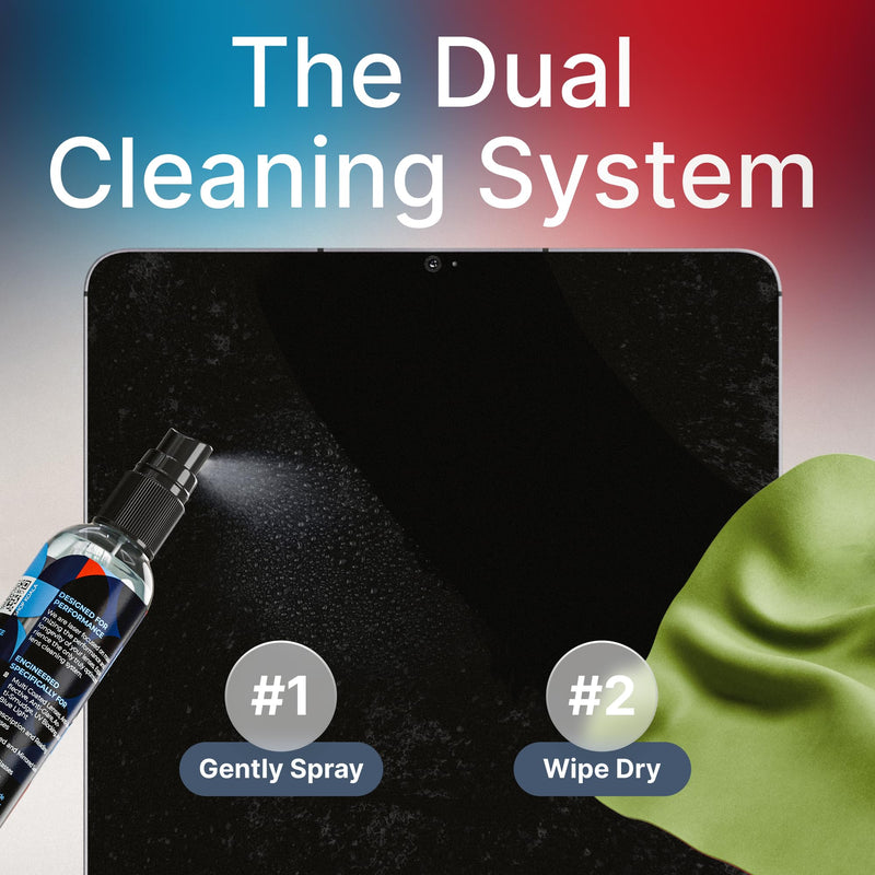 [Australia] - Koala Eyeglass Lens Cleaner Spray Kit | (2x) Glasses Cleaner Bottle + (2x) Microfiber Cloth | Alcohol Free Eyeglasses, Screen, and Camera Cleaning Kit | Made in USA (4 Piece Set) Black / Green 4 Piece Set 
