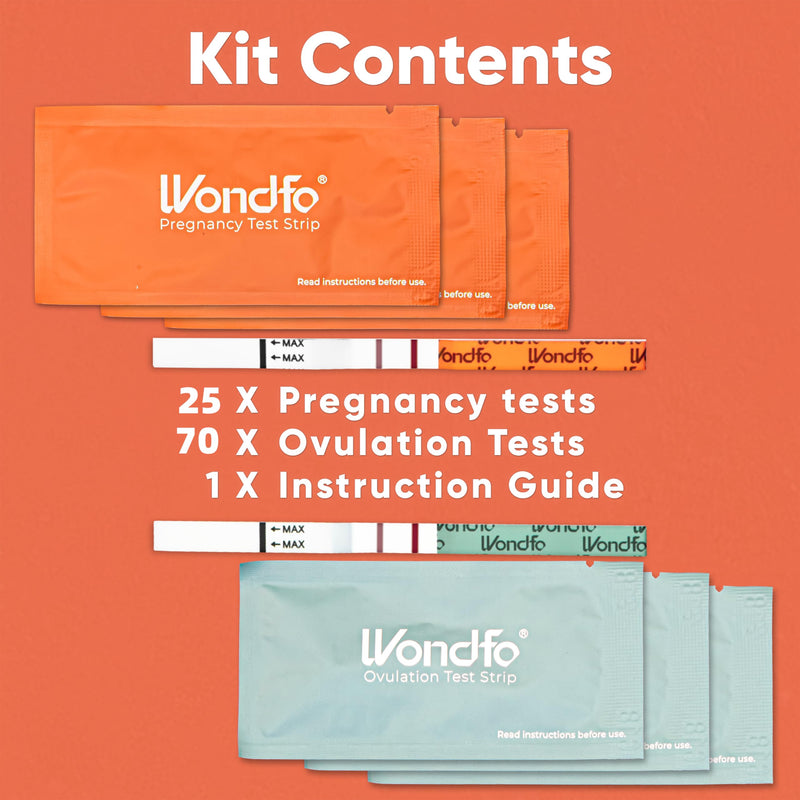 [Australia] - Pregnancy Test Strips and Ovulation Test Strips Combo Pack- Ovulation Predictor Tests and Pregnancy Tests -Reliable Home Testing for Family Planning 1 Count (Pack of 95) 