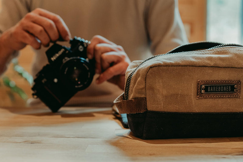 Barebones Neelum 3L Dopp Kit - Stylish Toiletry Bag for Travel Essentials, Water-Resistant and Durable Canvas Bag for Cosmetics and Personal Hygiene Items, Easy to Clean