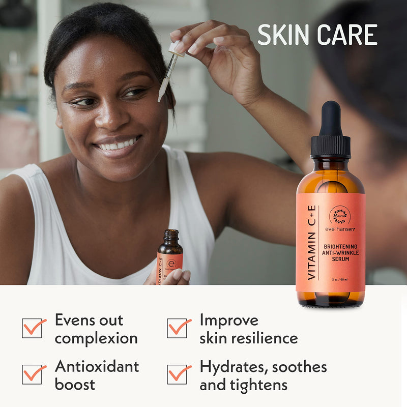 Eve Hansen Vitamin C Serum for Face - Facial Serum with Hyaluronic Acid, Vitamin E and Aloe Vera 1 oz - for softer, smoother, and more refined Skin 1 Fl Oz (Pack of 1)