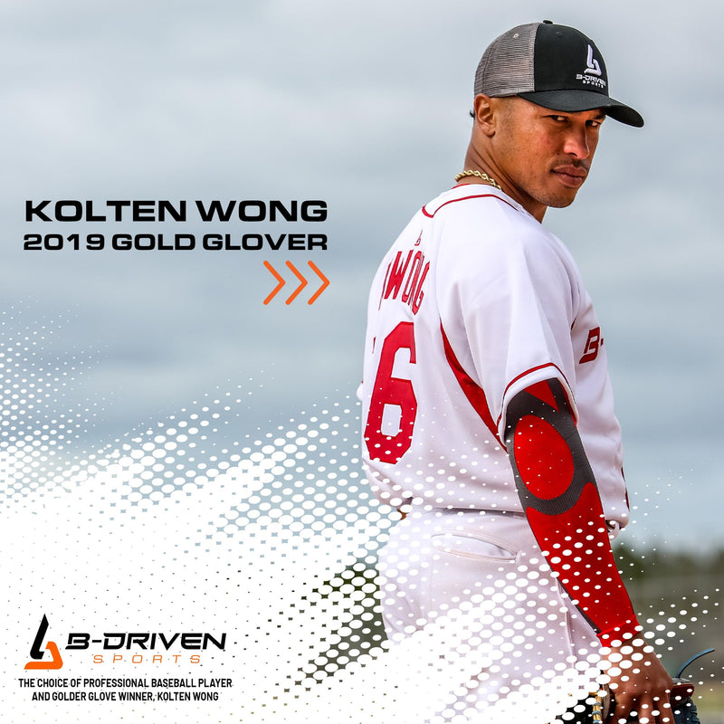 [Australia] - B-Driven Sports Graduated Compression Arm Sleeves, Medical Grade 20-30mmHg, For Baseball, Basketball, and more - 4 Colors Medium Black 