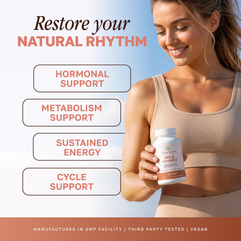 Zyzven Naturals Freja Advance – Women’s Botanical Supplement with Myo-Inositol, Chaste Berry, Shatavari, NAC, Turmeric & Zinc – Hormonal & Metabolic Support – Vegan Capsules – 60 Capsules