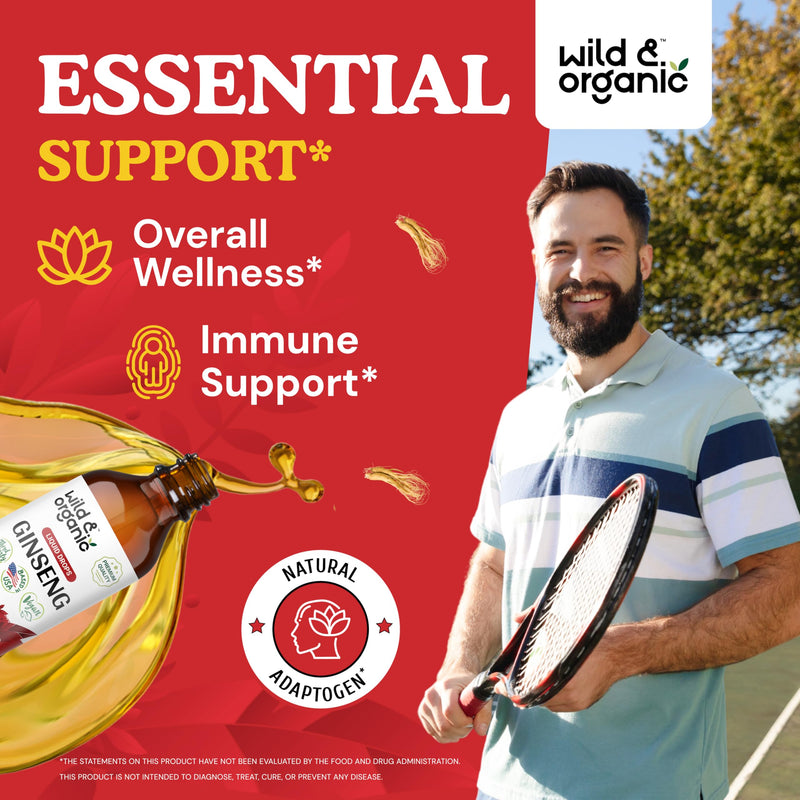 [Australia] - Panax Ginseng Supplement - Korean Red Ginseng Extract Liquid for Immune Support - Sugar-Free Liquid Ginseng Panax Tincture - Alcohol-Free Immunity Drops w/Korean Ginseng Root Organic - 4 oz 4 Fl Oz (Pack of 1) 
