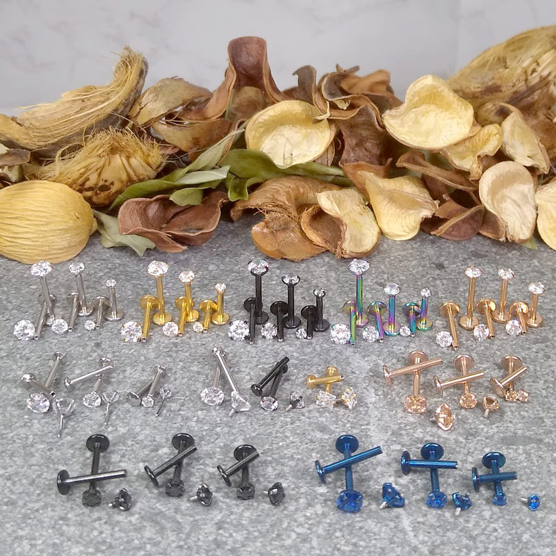 [Australia] - BodyJ4You 4PC Labret Tragus Cartilage 16G Studs - Aftercare Bump Treatment Keloid Removal 