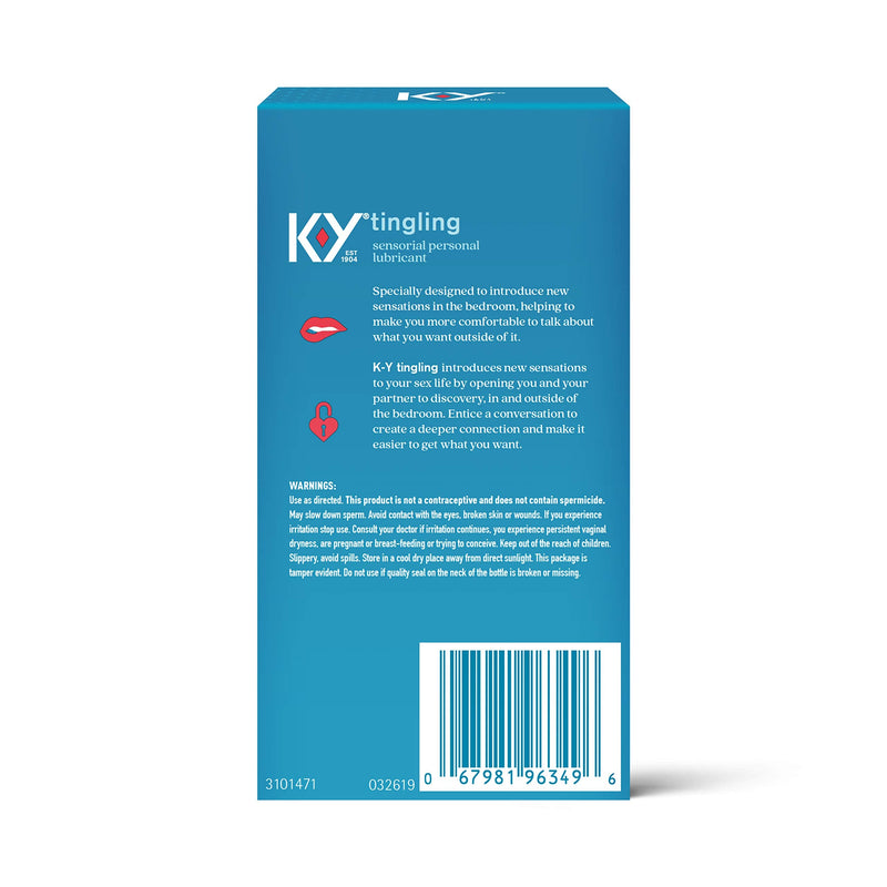 [Australia] - K-Y Tingling Water Based Lube, Sensorial Personal Lubricant, 1.69 fl oz 