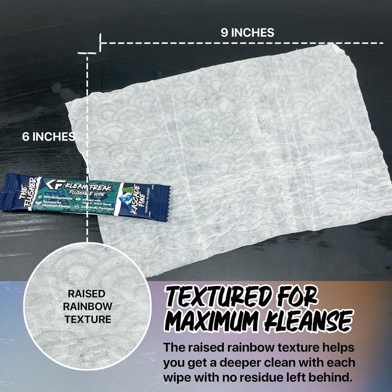 [Australia] - THE KLEAN FREAK FLUSHER - Flushable Wipes For Adults & Kids - 100% BIODEGRADABLE Individual Wrapped Travel WET Wipe for Toilet - Soothing Aloe & Witch Hazel - Alcohol Free 20 Pack - Mixed 