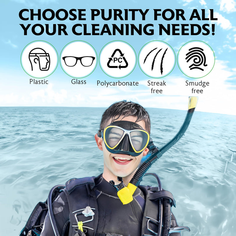 [Australia] - Purity Fog Stopper and Lens Cleaner Spray - Anti Fog Spray for Glasses & Non-AR Coated Lenses - Fog Blocker and Anti-Static Lens Cleaning Spray for Glasses, Eyewear, Goggles and Masks - 2oz 