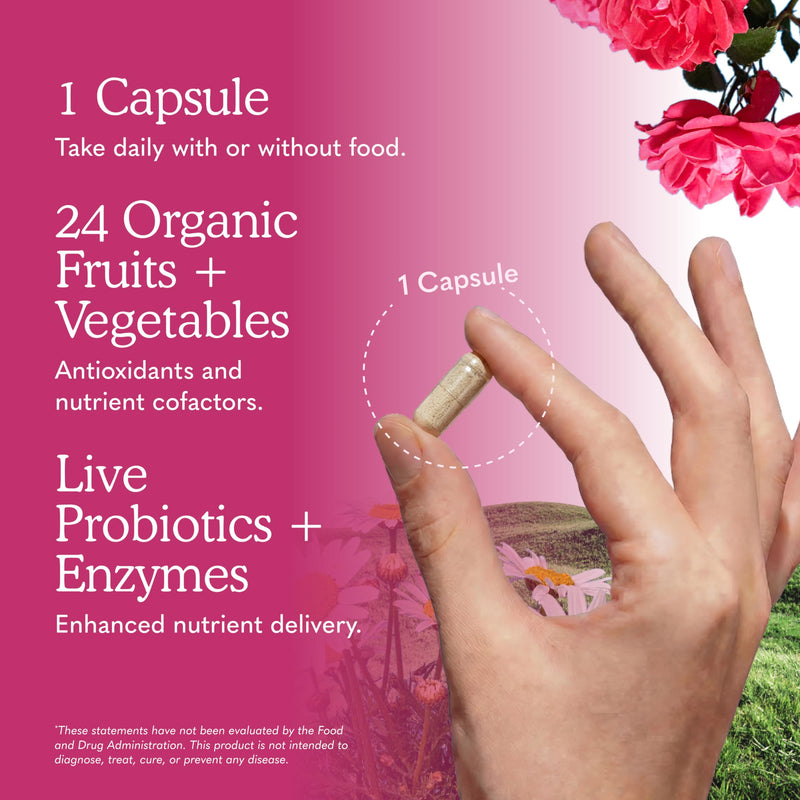 Garden of Life Vitamin Code Raw One for Women, Once Daily Women's Multivitamin - 75 Capsules, One a Day Vitamins Whole Food Iron, Probiotics for Digestive Health, Gluten Free Vegetarian 75 Count (Pack of 1)