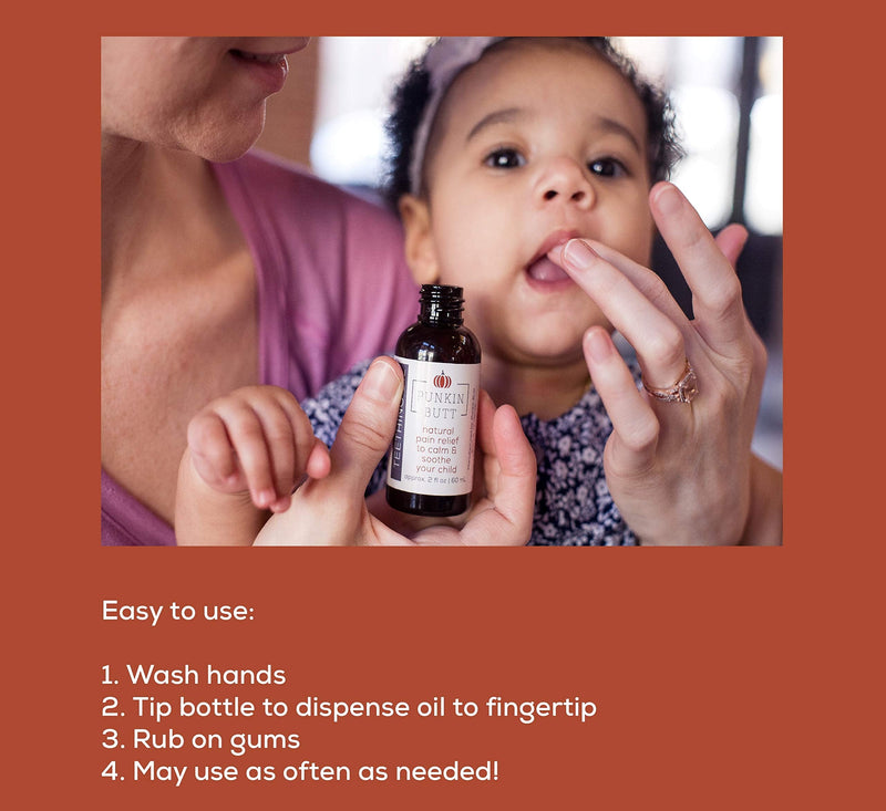 [Australia] - Punkin Butt Teething Oil and Ear Oil for Sore Gum and Ear Canal Relief | All Natural, Organic, Safe for Infants, Chemical-Free 