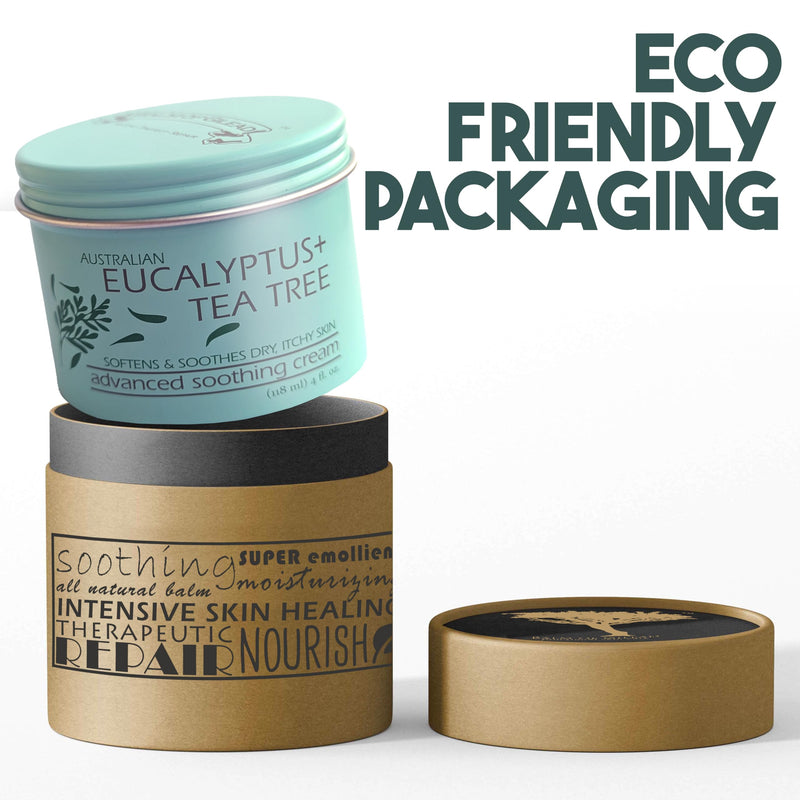 [Australia] - BALM OF GILEAD Foot Cream with Tea Tree and Eucalyptus – Intensive Moisturizing Cream for Dry, Cracked Heels and Feet – Refreshing Body and Skin Care Balm 