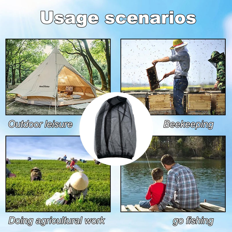 [Australia] - Pack of 2 mosquito net head, hat with mosquito net, head net face mesh, mosquito head mosquito net head, head protection face mosquito protection, mosquito nets protection net for outdoor/climbing hiking for insect protection 