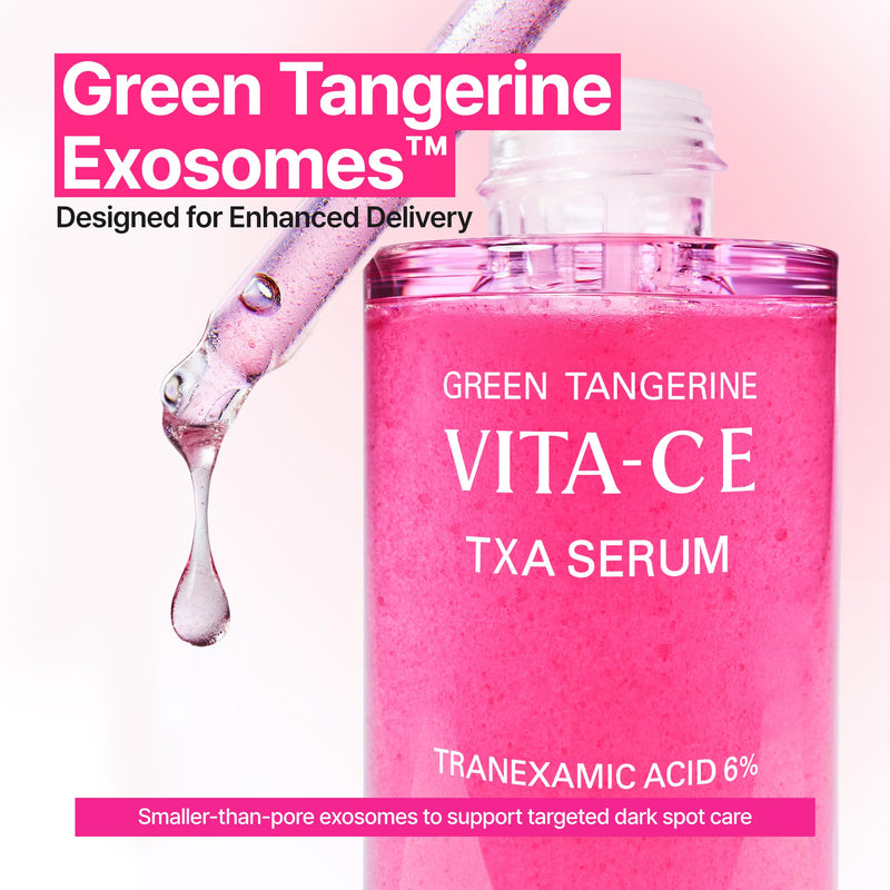 GOODAL Green Tangerine Vita C E TXA Serum | 6% Tranexamic Acid Serum for Face with 5% Niacinamide, Vitamin Exosome | Dark Spot Corrector for Uneven Skin Tone and Radiance | Korean Skincare, 1.01 Fl Oz