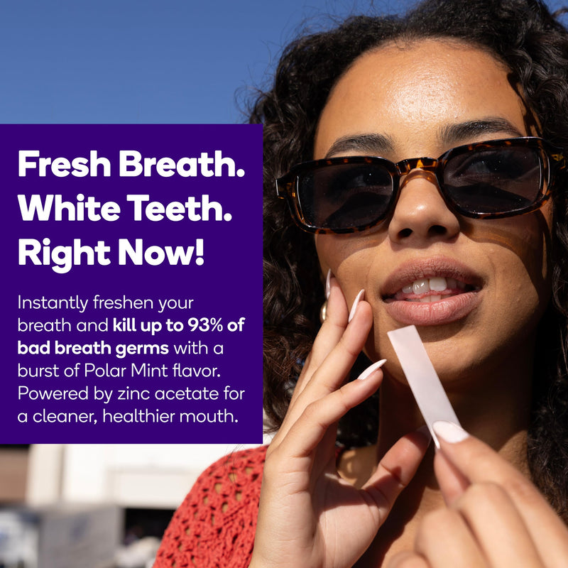 [Australia] - Burst Teeth Whitening Breath Strips (Polar Mint/4 Pack) | Kills 93% of Bad Mouth Germs | Up to 4 Shades Whiter in One Use | Easy to Apply/Quick Dissolving 48 Count (Pack of 1) 
