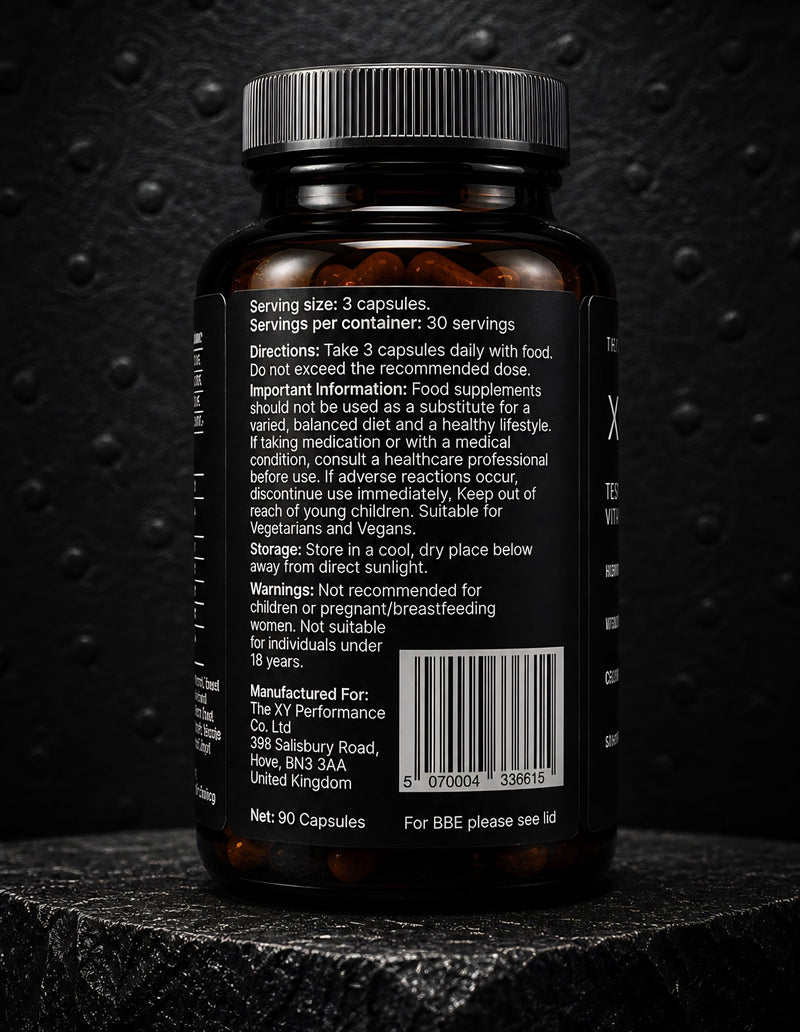 XY Edge | Testosterone Support Supplement for Men | Clinically Engineered Hormonal Balance & Vitality System | 90 Capsules