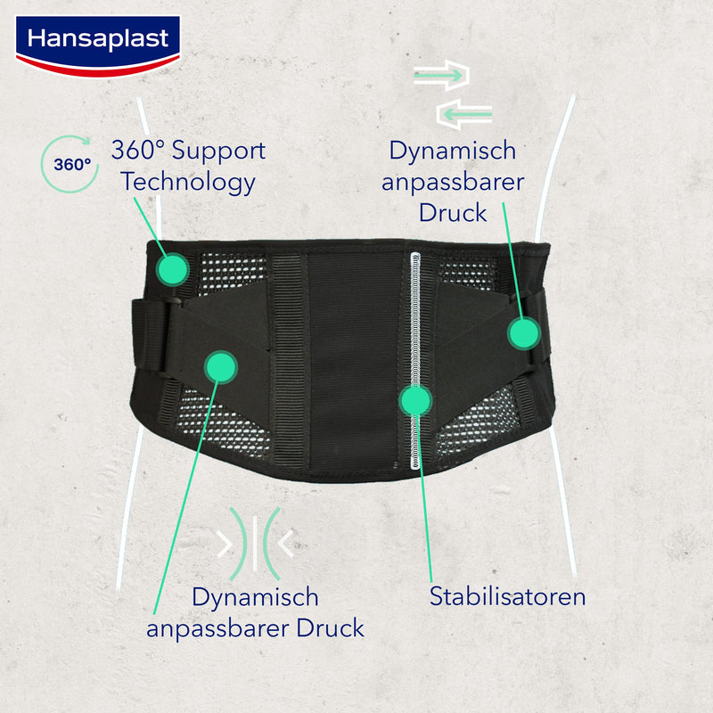 [Australia] - Hansaplast Protective back bandage, supportive bandage with individual compression level, back bandage reduces pain, one size - adjustable 