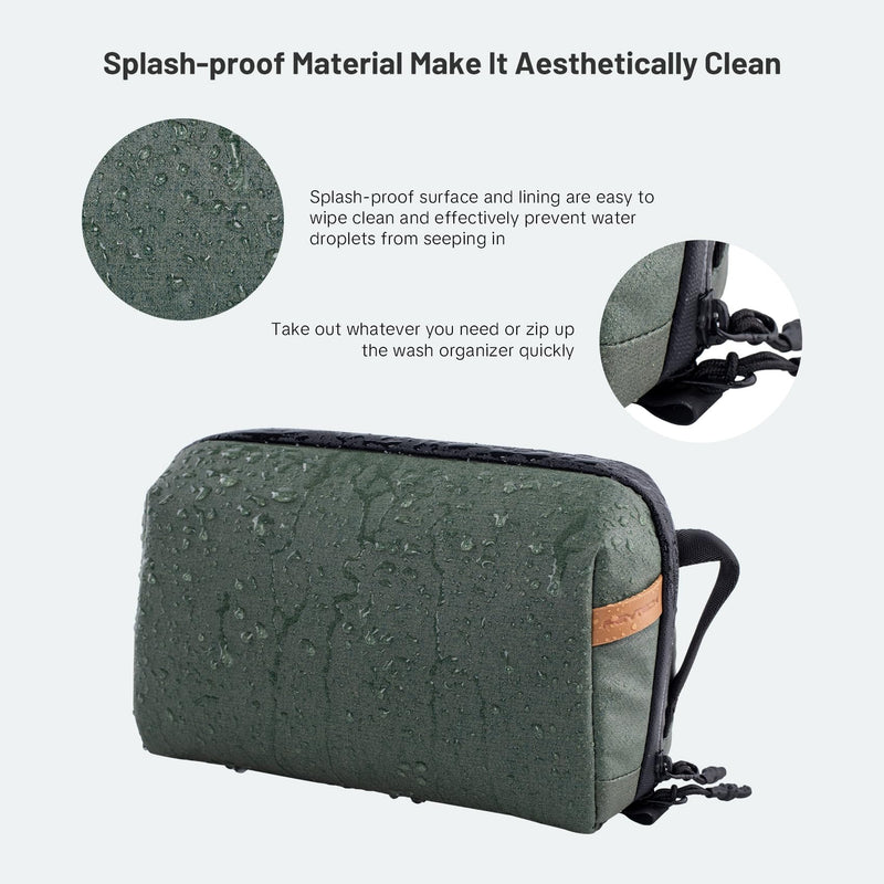 PGYTECH Travel Toiletry Bag for Men & Women, Hanging Compact Pouch, Waterproof Dopp Kit for Traveling, Shaving Bag Makeup Bag Organizer for Toiletries Twilight Black