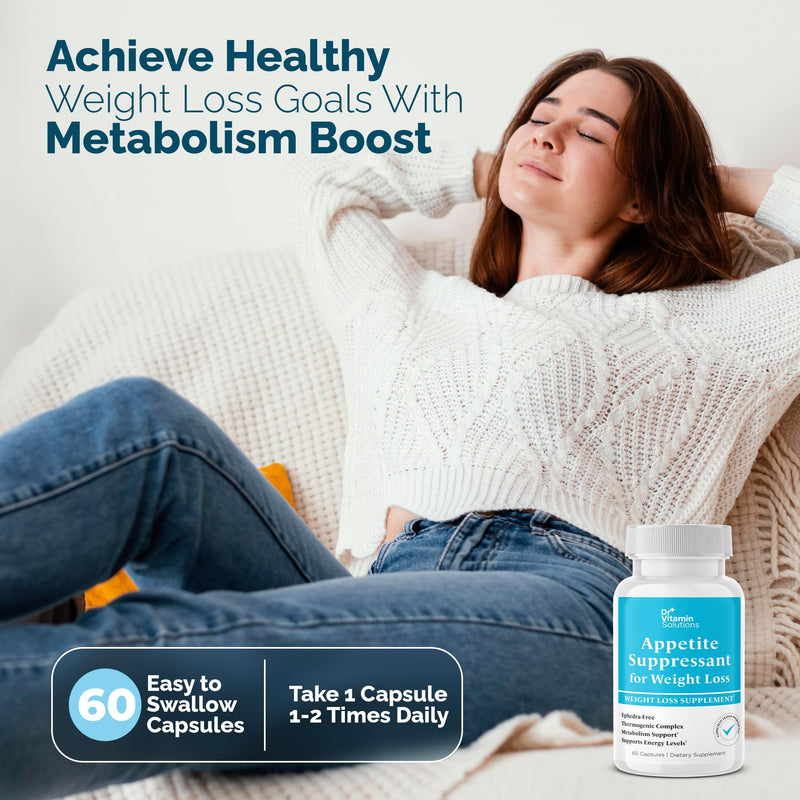 Appetite Suppressant for Weight Loss - Thermogenic Diet Pills for Women | Belly Fat Burner for Men and Women, Garcinia, Guarana, Metabolism Booster, Ephedra Free, Non-GMO, Made in USA, 60 Capsules 60 Count