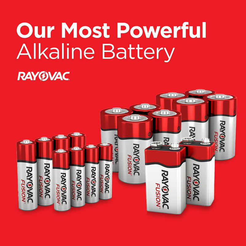 Rayovac D Batteries, Fusion Premium D Cell Battery Alkaline, 4 Count