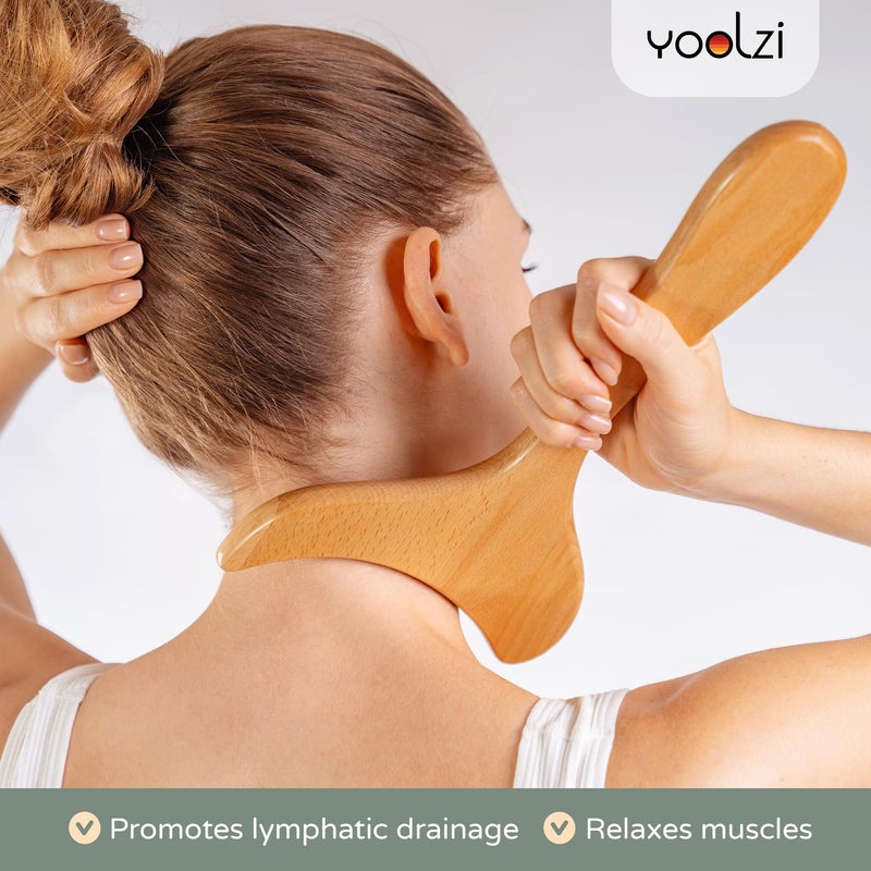 [Australia] - 3 PCS Wood Therapy Massage Tools - Professional Maderoterapia Kit for Body Sculpting, Improving Circulation, and Muscle Relaxation 16.9" 3 