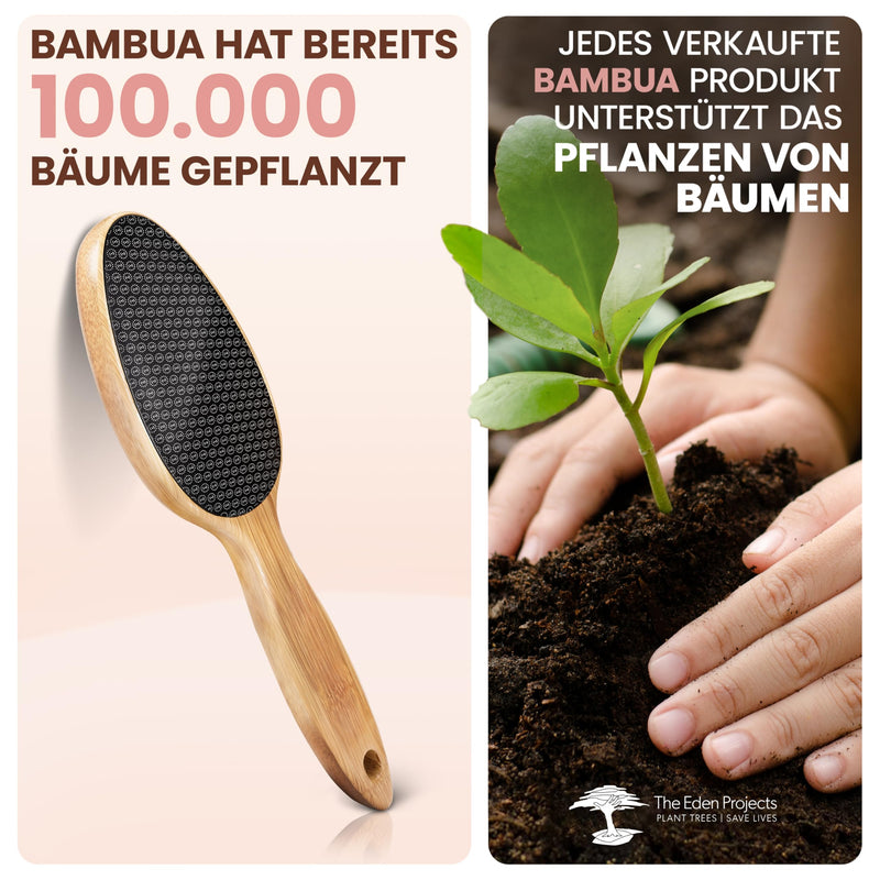 [Australia] - BAMBUA callus remover - (100% plastic-free) Highly effective callus file with nano glass - for foot care for beautiful feet - callus rasp - premium callus plane for removing calluses from the foot 
