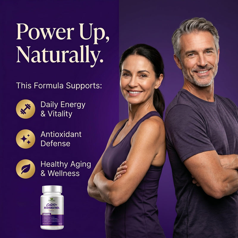 CoQ10 Powerful Antioxidant (Capsules Coq10+Resveratrol) (Pack of 2) 1 Count (Pack of 2)