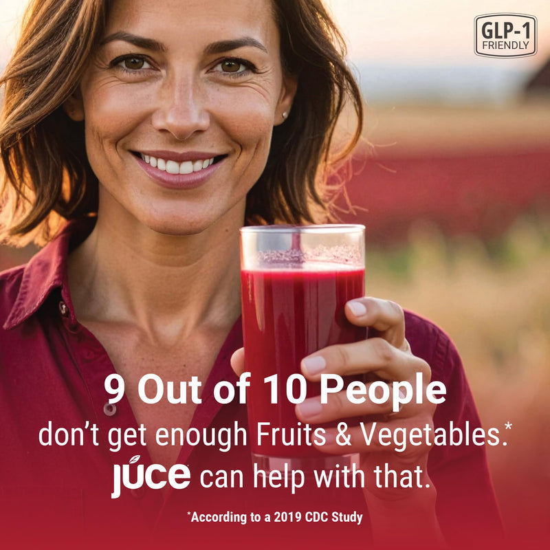 Juce Reds Organic Superfood Powder | Beet Root, 64 Superfoods | 20 Servings | Garden Berry flavor | Probiotics, digestive enzymes & adaptogens | USDA Organic, Non-GMO, Gluten Free