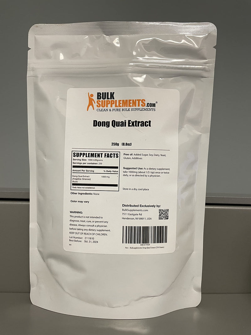 [Australia] - BulkSupplements.com Dong Quai Root Extract Powder - Angelica Root Powder, Dong Quai Herbal Supplements - Vegan & Gluten Free, 1000mg per Serving, 250g (8.8 oz) (Pack of 1) 8.82 Ounce (Pack of 1) 