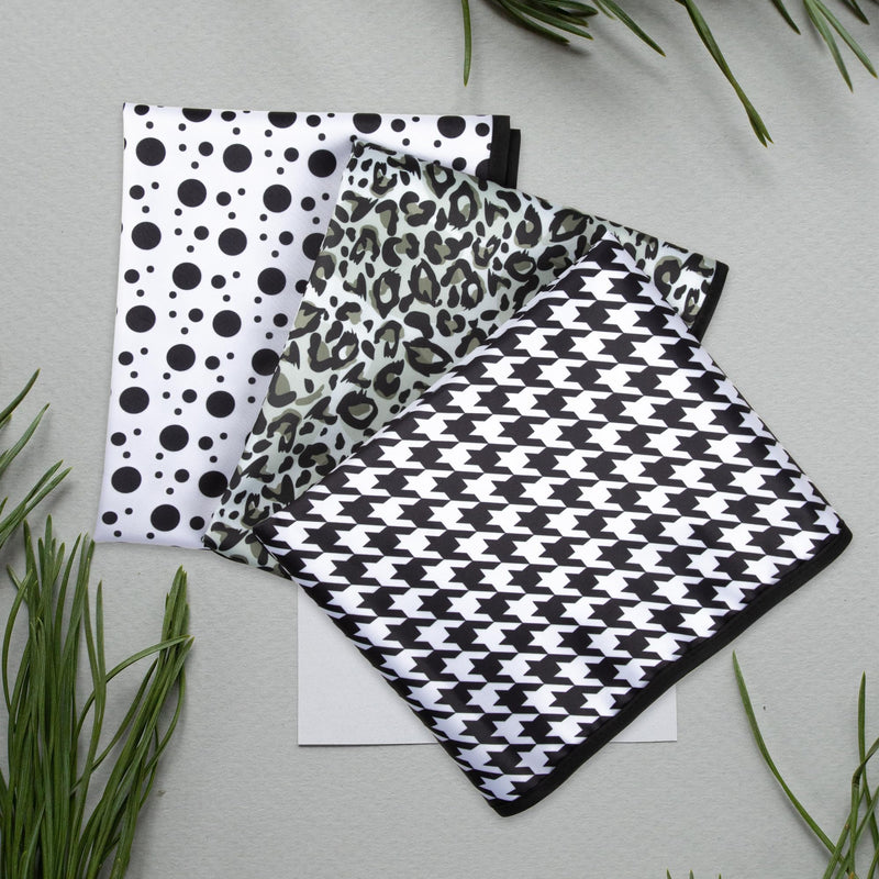 [Australia] - Adult Bibs - 3 Pcs Washable Clothing Protector with Crumb Catcher, Reusable Waterproof Large Feeding Adult Bibs Swallow Gird 
