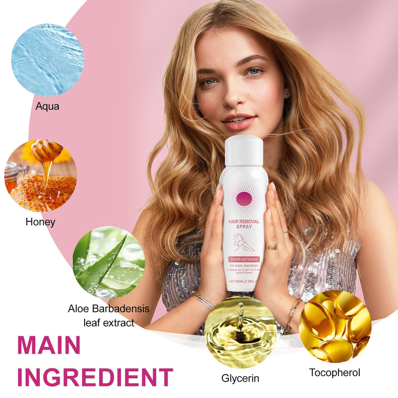 [Australia] - Landrain 3 pieces hair removal foam, beeswax hair removal spray 