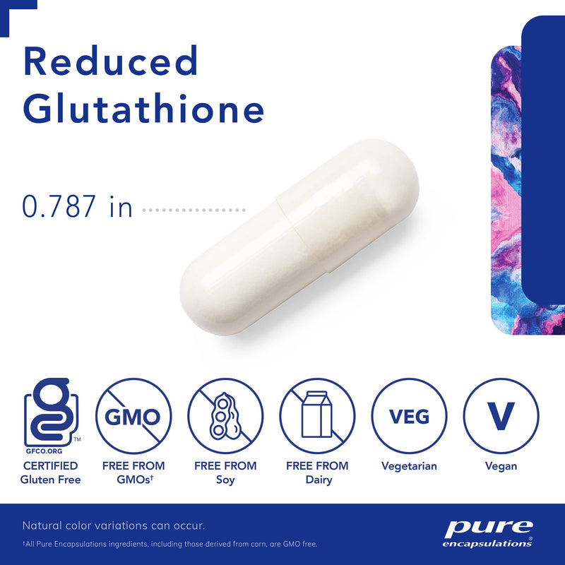 [Australia] - Pure Encapsulations Reduced Glutathione | Hypoallergenic Antioxidant Supplement to Support Liver and Cell Health* | 120 Capsules 120 Count (Pack of 1) 