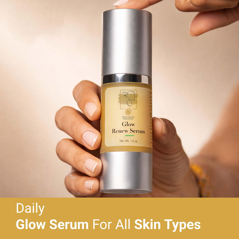 Glow Renew Serum with Retinol, Hyaluronic Acid & Vitamin C - 1.01 Oz | Sodium Ascorbyl Phosphate & Fruit Extracts, Airless Pump, Lightweight Hydrating Formula, Deep Moisturization, Fragrance Free