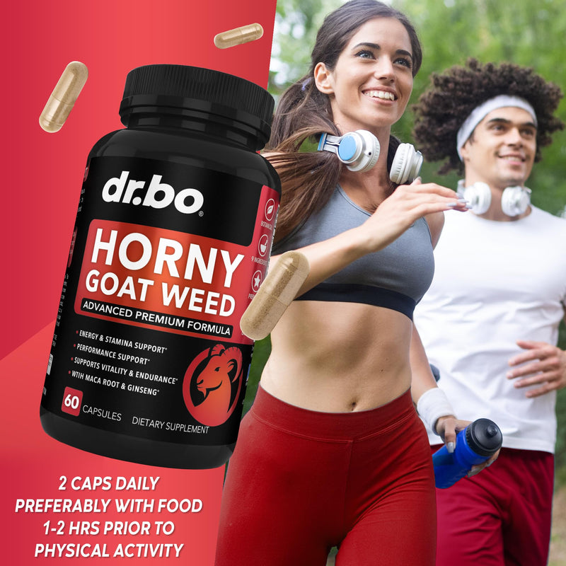 [Australia] - Horny Goat Weed For Men and Women - 1590mg Extra Max Male Enhancement, Stamina, Endurance, Performance - Maca Root, Tribulus, Muira Puama, L Arginine Ginseng Hornygoatweed for Men & Women - 60 Pills 