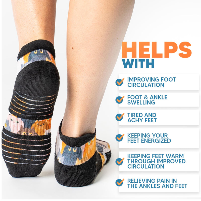 [Australia] - Viasox Ankle Compression Socks for Women & Men, 14 mmHg Support Improves Circulation, Extra Cushioned Large White 
