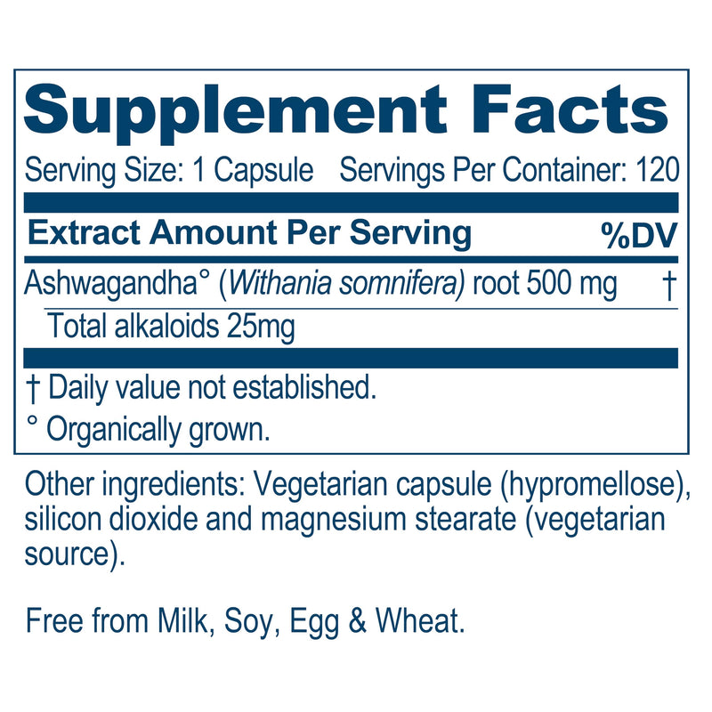 [Australia] - Ayush Herbs Ashwagandha, Ayurvedic Cognitive Support Supplement, Ashwagandha Herbal Supplement, 120 Vegetarian Capsules 