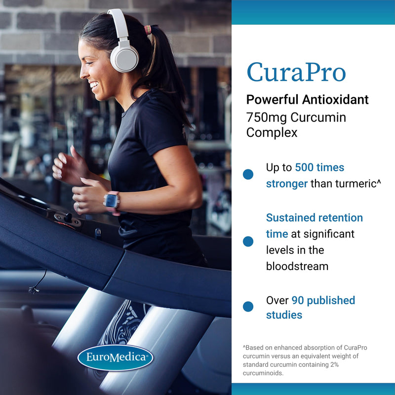 [Australia] - EuroMedica CuraPro - Antioxidant Supplement for Brain & Cardiovascular Health Support - Herbal Supplement with Curcumin - Dietary Immune Support Supplement - 60 Softgels 