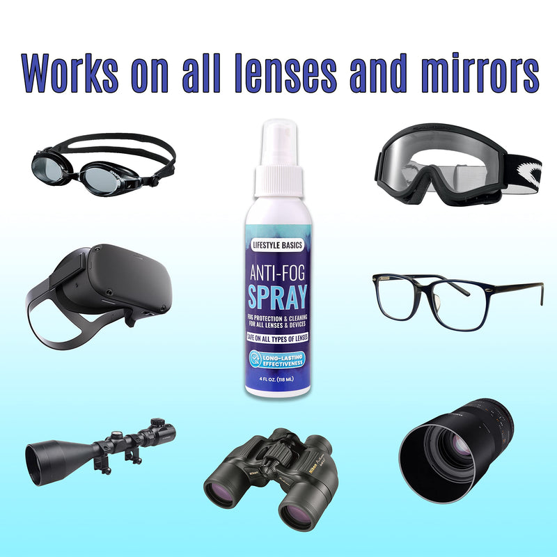 [Australia] - Anti Fog Spray Cleaner for Eye Glasses, Lenses, Mirrors - All-Surface Fog Prevention - Up to 24 Hrs Protection 