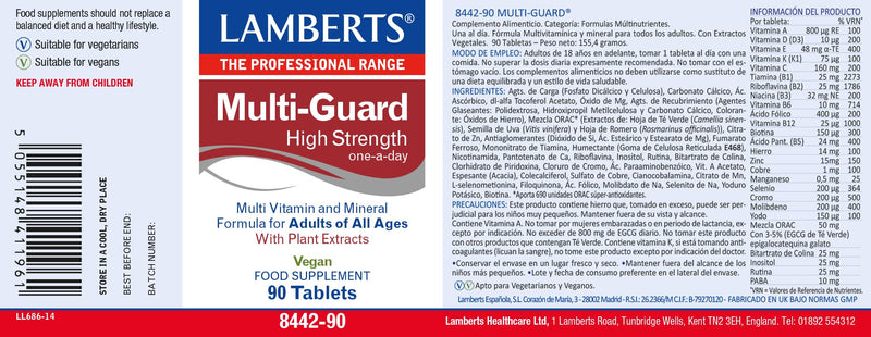 Lamberts Multiguard – 90 Tablets Unflavoured 90 count (Pack of 1)