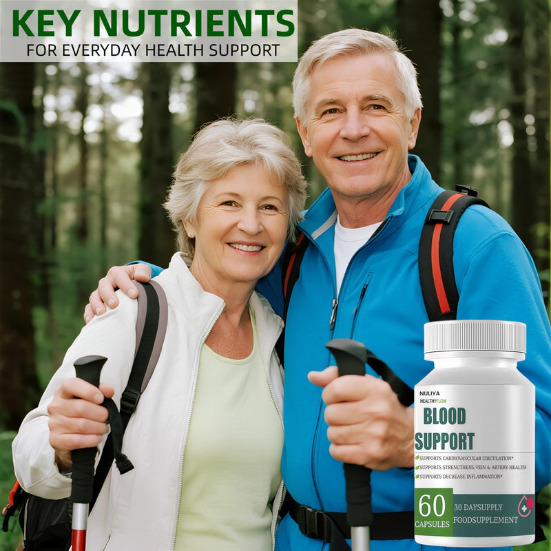 Healthy Flow Blood Support，Improved Blood Flow Supplement，Supplement with Vitamins & Minerals （60 Capsules）