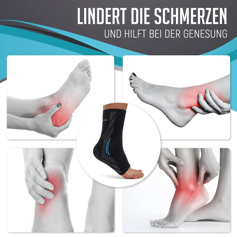 [Australia] - KINETIC EVOLUTION elastic foot bandage for men and women. Ideal for sports such as tennis and running. Adjustable, comfortable and durable, can be used left and right. (L, Black) L 