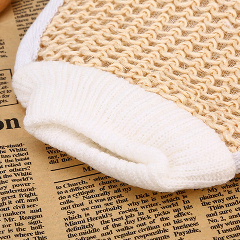 [Australia] - Sisal Bath Glove Body Exfoliating Glove Portable Soft Exfoliating Bath Glove for Daily Travel Use 