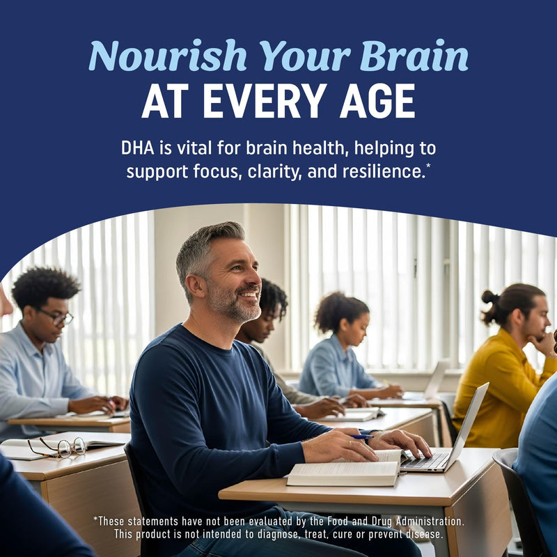[Australia] - DHA Ultra 1,010MG | Brain & Cognitive Health Support | Omega 3 Fish Oil | 1,414MG Total Omega-3s | High Strength DHA Supplements | Third-Party Tested, Sustainably Sourced, Gluten-Free | 60 Ct. 