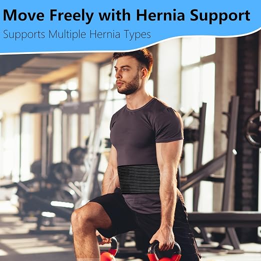 Umbilical Hernia Belt for Men and Women,Abdominal Support Binder with Compression Pad, Belly Button Umbilical Hernia Belts for Men(XXL) XX-Large