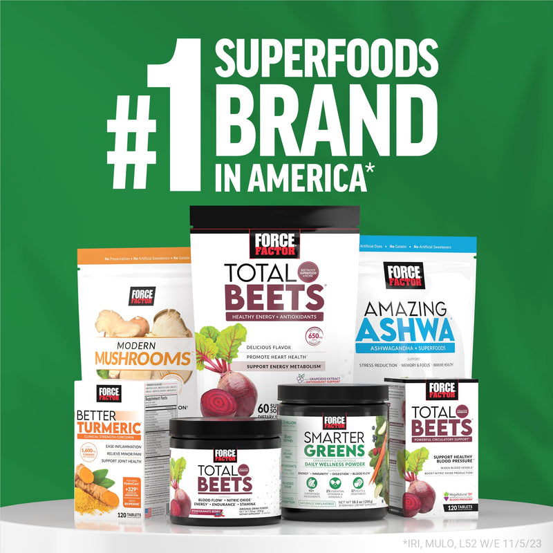 Force Factor Smarter Greens Superfood Chews to Support Gut Health | Reduce Bloating and Support Digestion with Probiotics, Antioxidants, and Fiber, Summer Berry, 120 Soft Chews, 2-Pack 60 Count (Pack of 2)