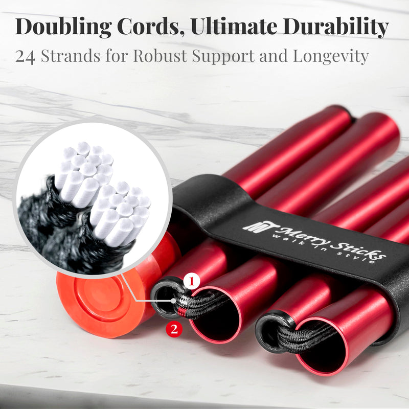 [Australia] - Merry Sticks Lightweight Foldable Walking Canes for Women and Men, Adjustable & Collapsible Walking Stick for Seniors, Balancing Mobility Aids, Ergonomic Handle & Wrist Strap - Berries Classic Grip 