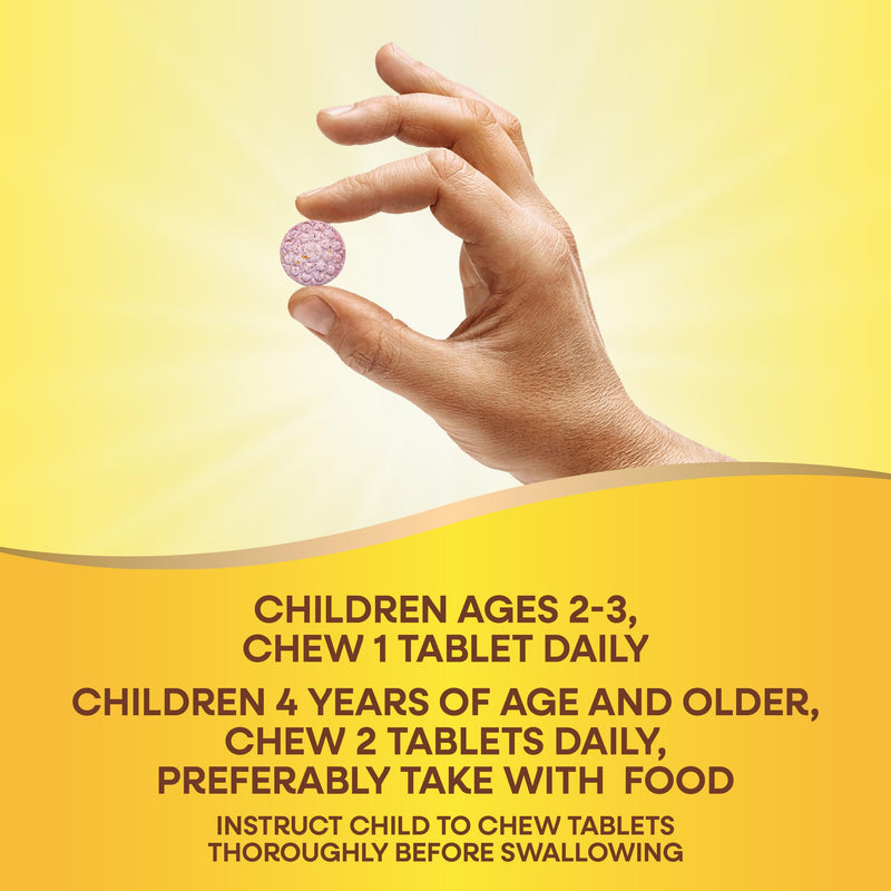 [Australia] - Nature's Way Alive! Children's Daily Chewable Multivitamin, Supports Bone, Eye, and Immune Health*, Orange & Berry Fruit Flavored, Gluten Free, 120 Chewable Tablets (Packaging May Vary) 